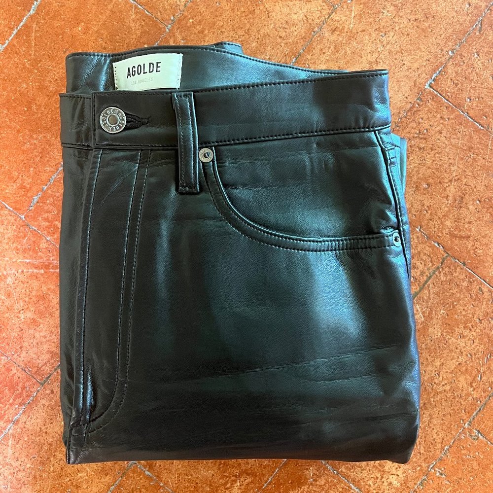 AGOLDE 90s Fitted Recycled Leather Pants